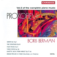 Chandos Prokofiev Piano Music : Berman - Volume 05
