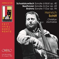 Orfeo : Zacharias - Beethoven, Brahms, Shostakovich