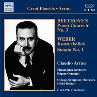 Naxos Great Pianists : Arrau - Beethoven, Weber