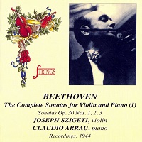 Strings : Arrau Beethoven Violin Sonatas Volume 01