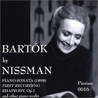Pierian Recording Society : Nissman - Bartok Works