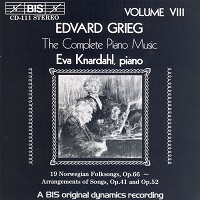 BIS : Knardahl - Grieg Music Volume 08