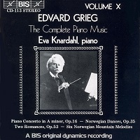 BIS : Knardahl - Grieg Music Volume 10