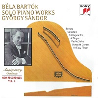 Sony Classical : Sandor - Bartok Works Volume 03