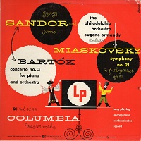 Columbia : Sandor - Bartok Concerto No. 3