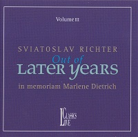 Live Classics : Richter - Out of the Later Years, Volume 03