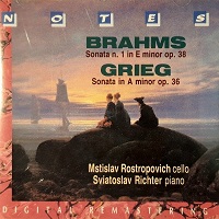 Notes : Richter - Brahms, Grieg