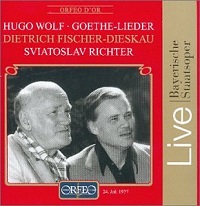Orfeo : Richter - Wolf Goethe Lieder