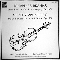 Musical Heritage Society : Richter - Brahms, Prokofiev