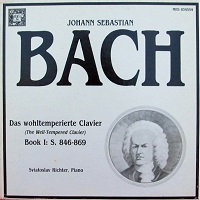 Musical Heritage Society : Richter - Bach Well-Tempered Clavier Book I

