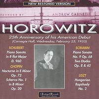 Archipel : Horowitz - 25th Anniversary of his American Debut