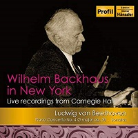 Profil Medien Hänssler Edition : Backhaus - At Carnegie Hall