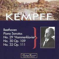 Archipel : Kempff - Beethoven Sonatas 29, 30 & 32