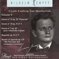 Dante : Kempff - Beethoven Sonatas Volume 09