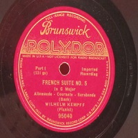 Brunswick : Kempff - Bach French Suite No. 5