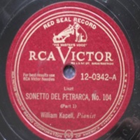 RCA Victor : Kapell  - Liszt Sonetto Del Petrarca No. 104
