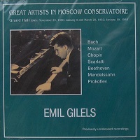 �Moscow Conservatory Records : Gilels - Bach, Mozart, Chopin