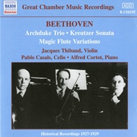 Naxos : Cortot - Beethoven Piano Trio, Violin Sonata No. 9