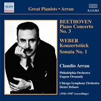 Naxos Great Pianists : Arrau - Beethoven, Weber