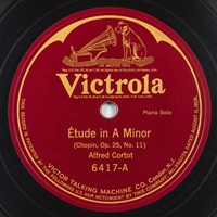 Victorola : Cortot - Chopin Winter Wind Etude