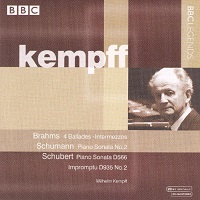�BBC Legends : Kempff - Brahms, Schubert, Schumann