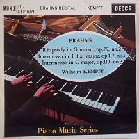 �Decca : Kempff - Brahms Recital